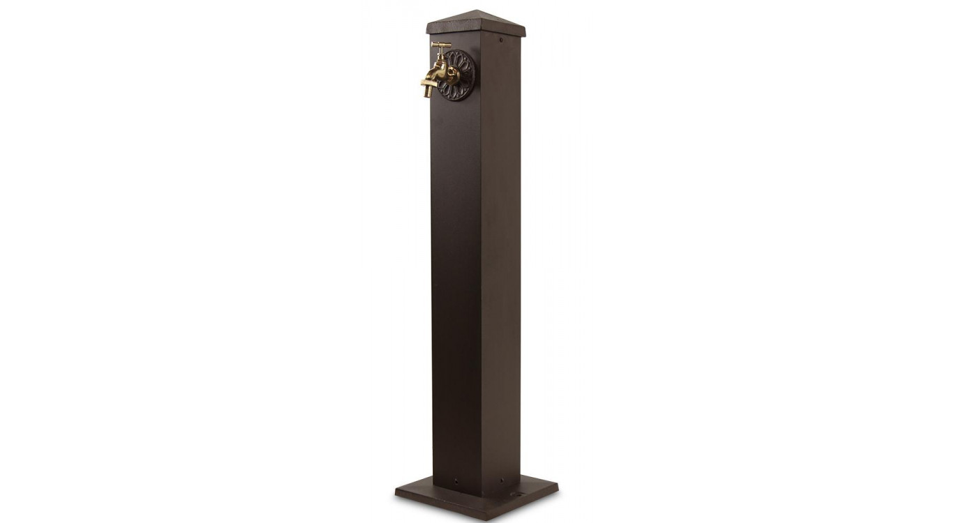 Gartenbrunnen Aluminium Braun 22.5x22.5x91cm