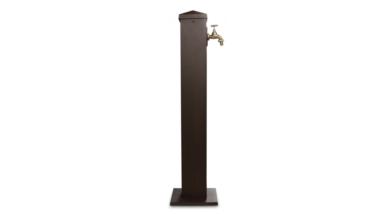 Gartenbrunnen Aluminium Braun 22.5x22.5x91cm
