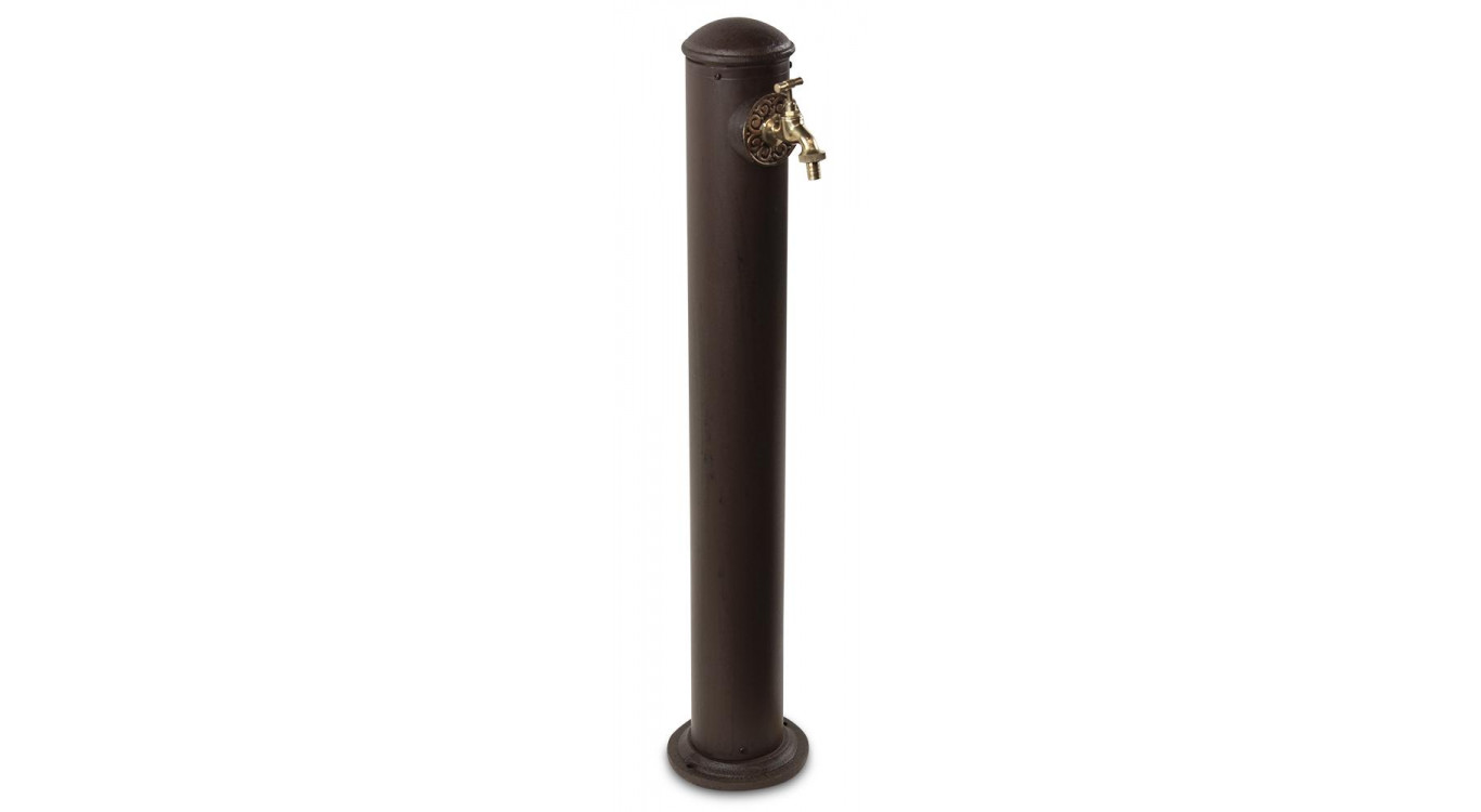 Gartenbrunnen Metall Braun 17.5x17.5x91cm