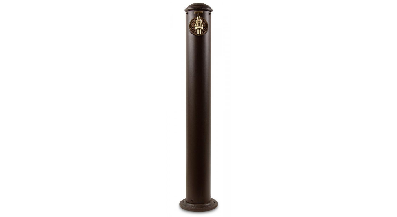 Gartenbrunnen Metall Braun 17.5x17.5x91cm
