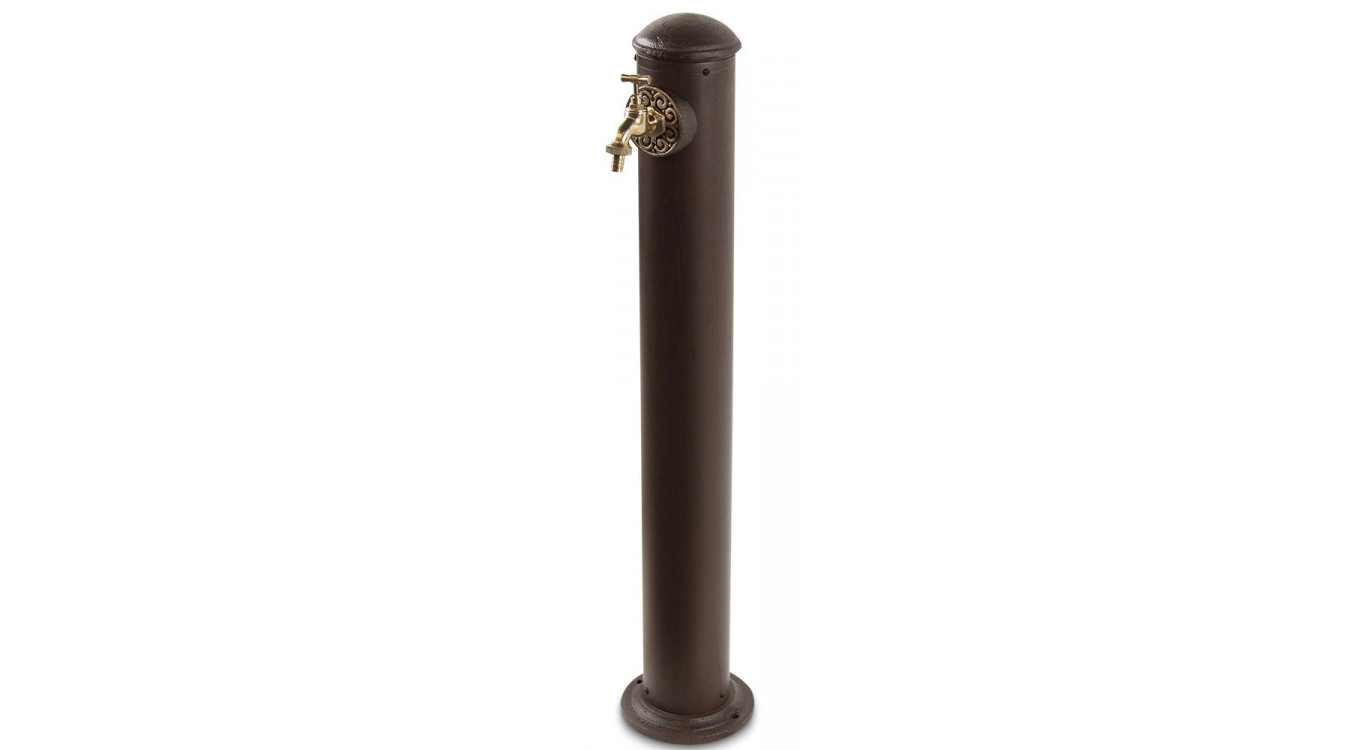 Gartenbrunnen Metall Braun 17.5x17.5x91cm