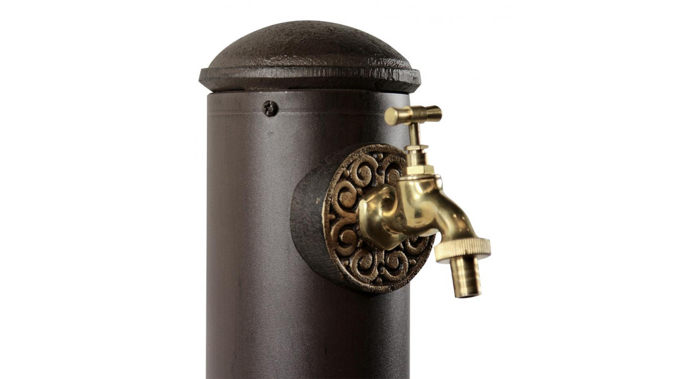 Gartenbrunnen Metall Braun 17.5x17.5x91cm
