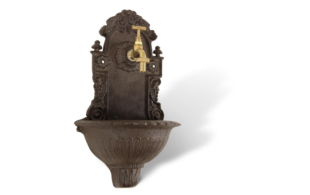 Gartenbrunnen Gusseisen Braun 24.5x12.5x40cm
