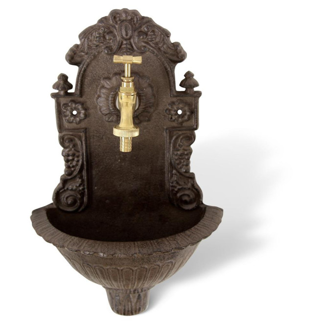 Gartenbrunnen Gusseisen Braun 24.5x12.5x40cm