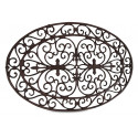Felpudo Oval de Hierro Fundido Marrón 73.5x48x2cm
