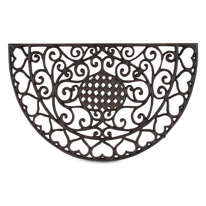 Tapis Paillasson Demi-Lune Fonte Marron 59x36.5x2cm