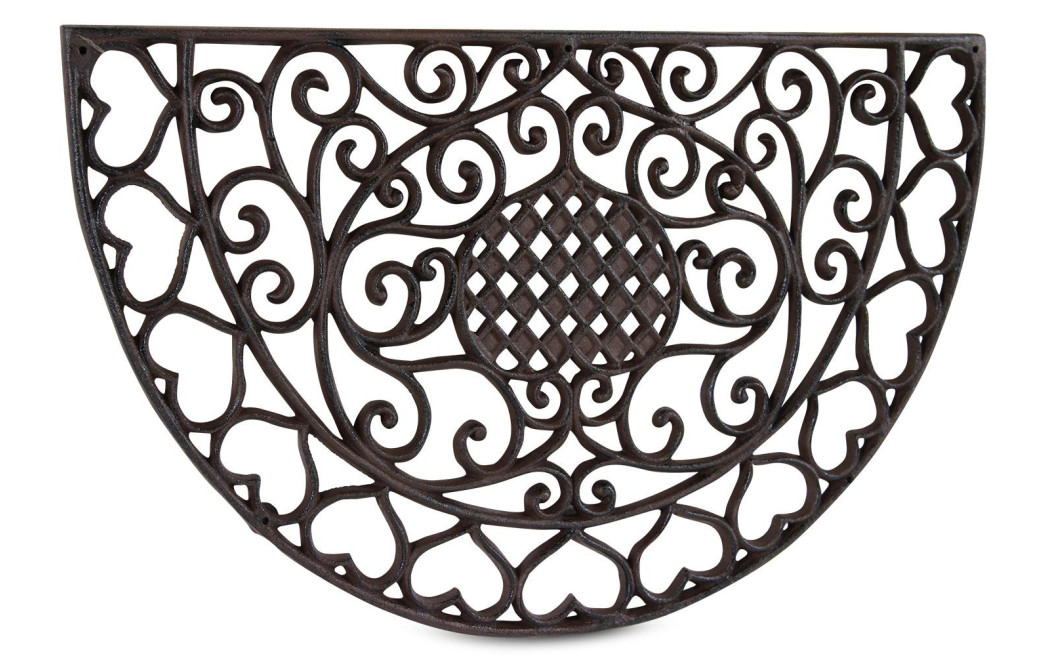 Tapis Paillasson Demi-Lune Fonte Marron 59x36,5x2cm