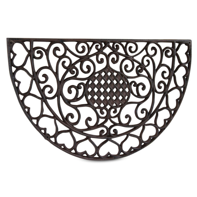 Tapis Paillasson Demi-Lune Fonte Marron 59x36,5x2cm