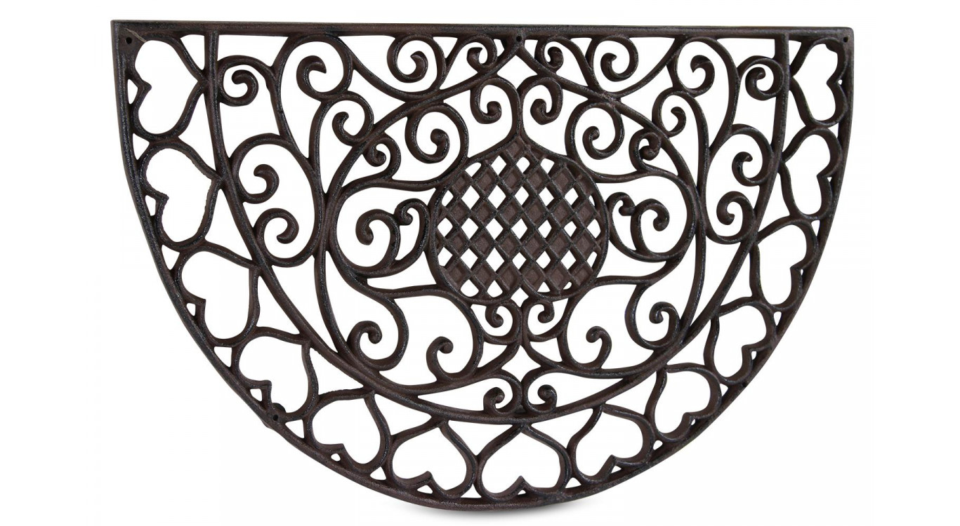 Tapis Paillasson Demi-Lune Fonte Marron 59x36,5x2cm