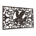 Felpudo rectangular de hierro fundido marrón 64x39x2cm