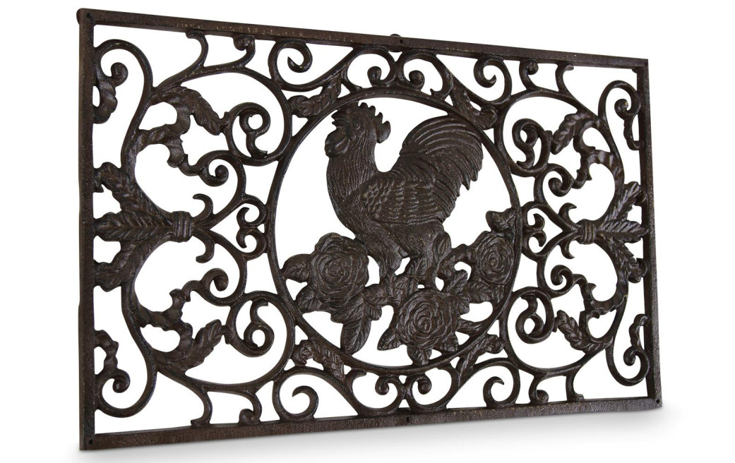 Tapis Paillasson Rectangulaire Fonte Marron 64x39x2cm