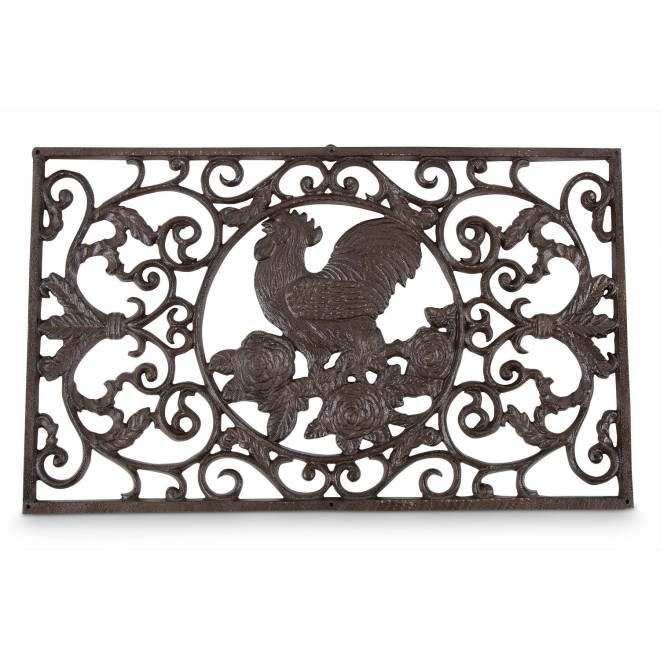 Tapis Paillasson Rectangulaire Fonte Marron 64x39x2cm
