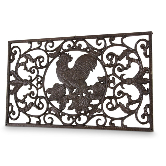 Tapis Paillasson Rectangulaire Fonte Marron 64x39x2cm