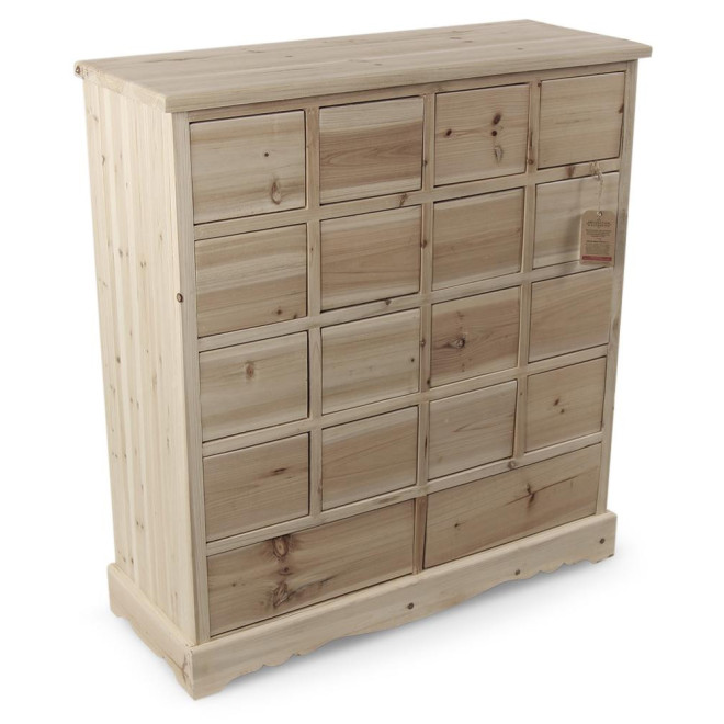 Commode Grainetier 18 Schubladen Bois Nu 92x34.5x99cm