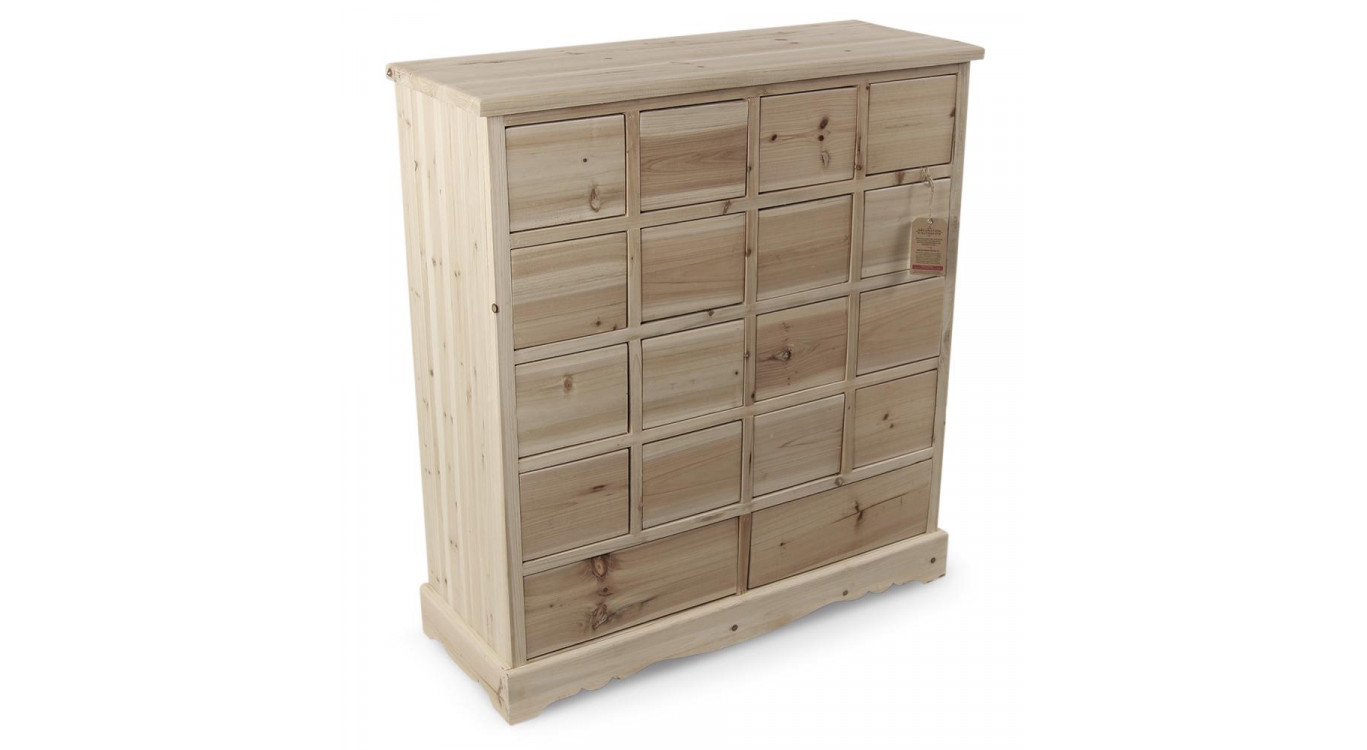 Commode Grainetier 18 Schubladen Bois Nu 92x34.5x99cm