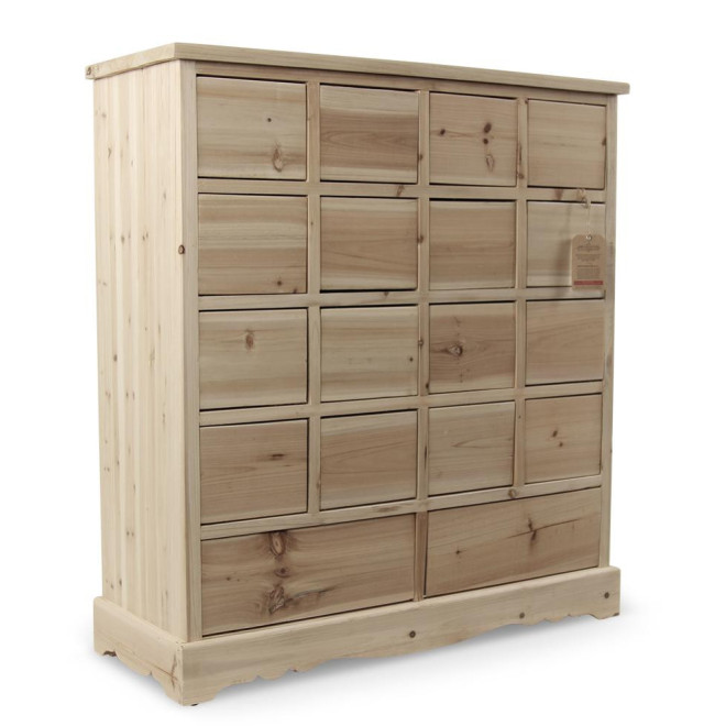 Commode Grainetier 18 Schubladen Bois Nu 92x34.5x99cm