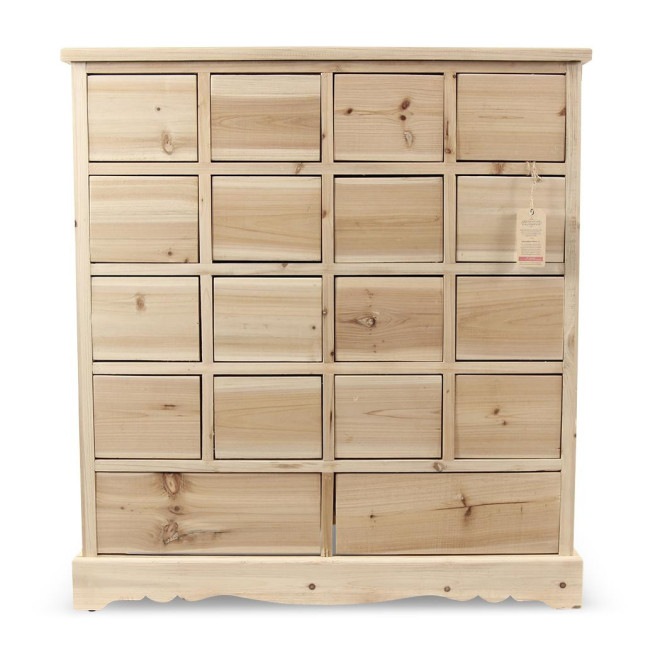 Commode Grainetier 18 Schubladen Bois Nu 92x34.5x99cm