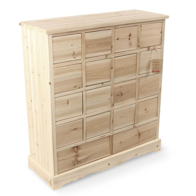 Commode Grainetier 18 Schubladen Bois Nu 92x34.5x99cm