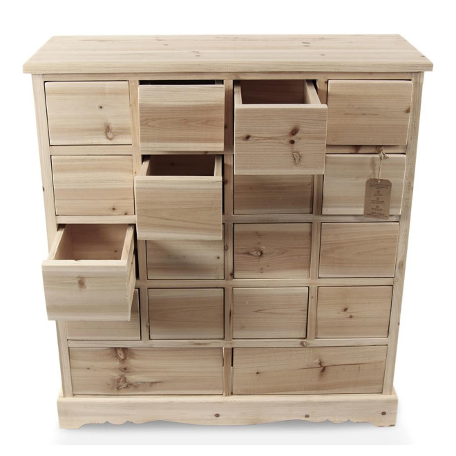 Commode Grainetier 18 Schubladen Bois Nu 92x34.5x99cm