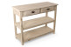 Console 2 Tiroirs Bois Blanc 100x40x80.5cm