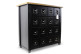 Bahut Grainetier 16 Tiroirs Bois Noir 100x49x95,5cm