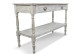 Meuble Console Drapier Bois Cerusé Blanc 1 Tiroir 120x45x77cm