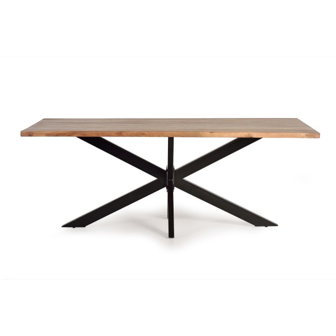 Table à Manger Bois, Métal Marron 200x100x76cm
