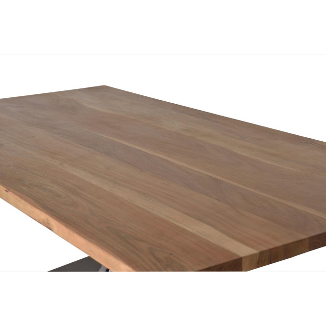 Table à Manger Bois, Métal Marron 200x100x76cm