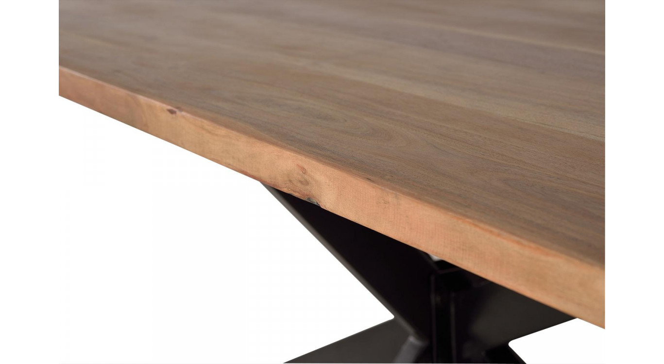 Esstisch Holz, Metall Braun 200x100x76cm