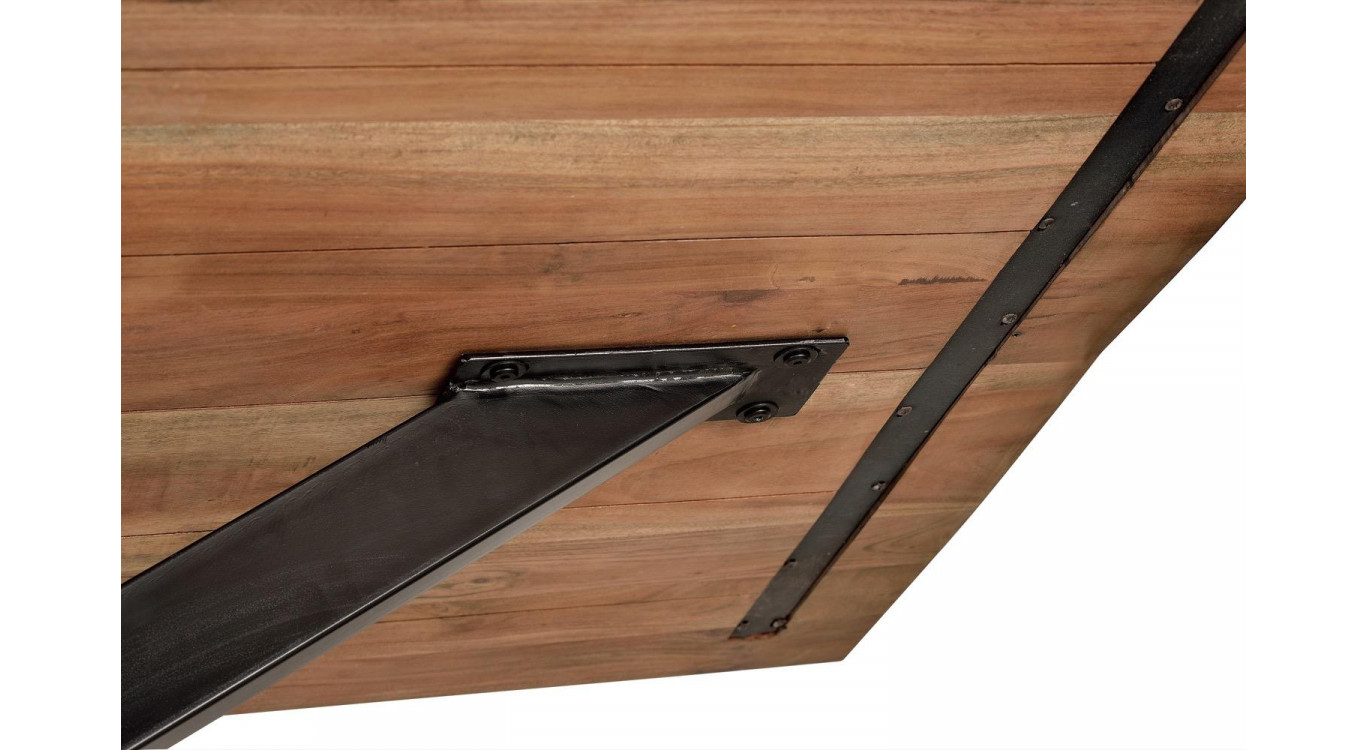 Esstisch Holz, Metall Braun 200x100x76cm