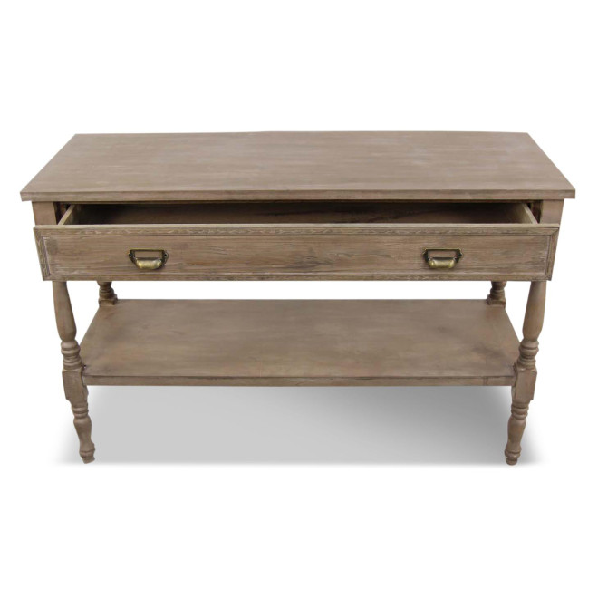 Meuble Console Drapier Bois 1 Tiroir 120x45x77cm