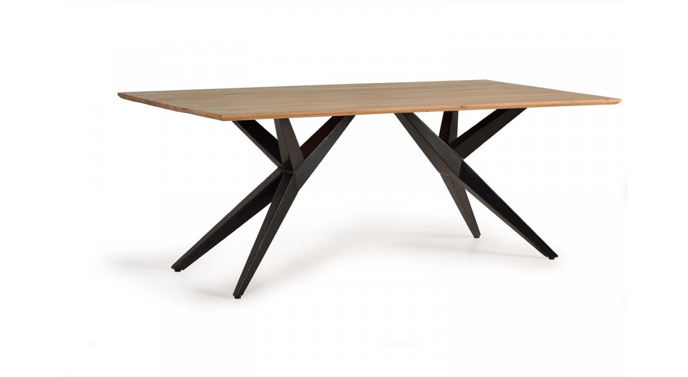 Esstisch Holz, Metall Braun 200x100x76cm