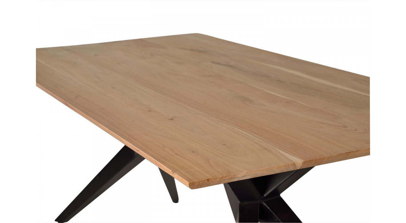 Esstisch Holz, Metall Braun 200x100x76cm