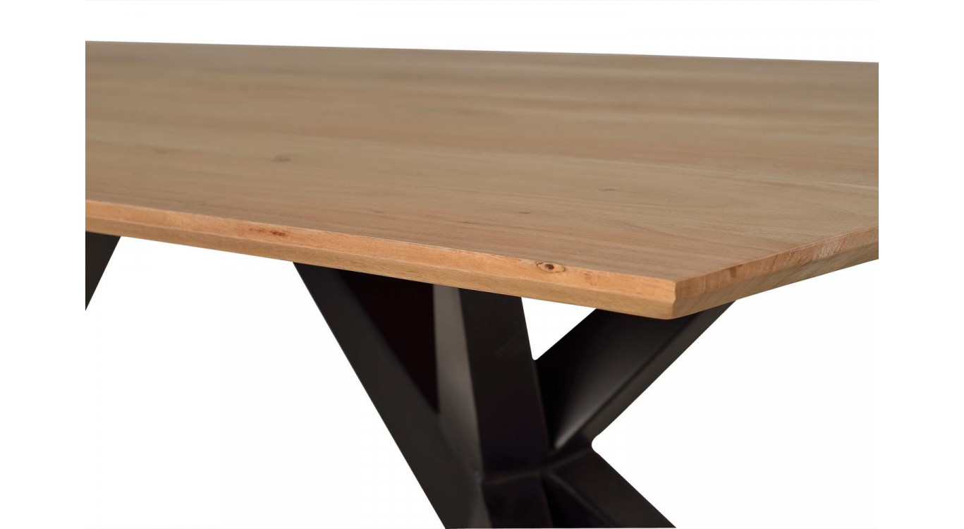 Esstisch Holz, Metall Braun 200x100x76cm