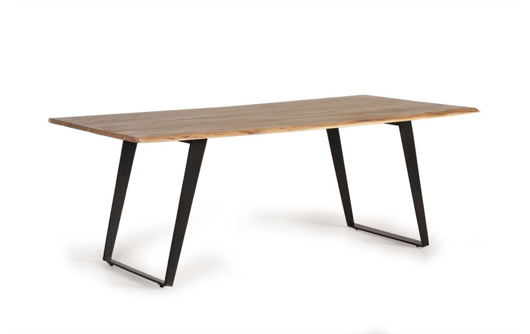 Table à Manger Bois, Métal Marron 205x100x76cm