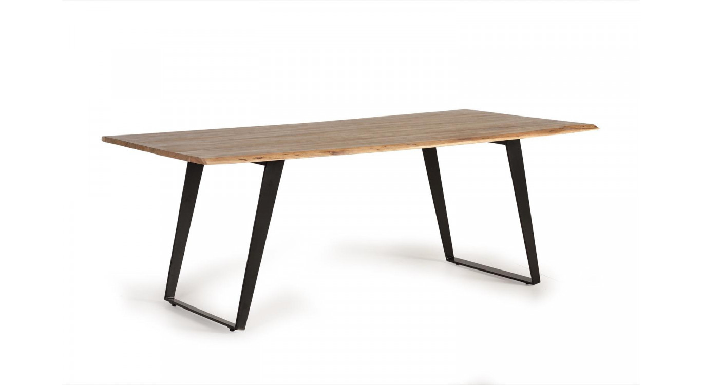 Esstisch Holz, Metall Braun 205x100x76cm