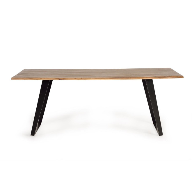Esstisch Holz, Metall Braun 205x100x76cm