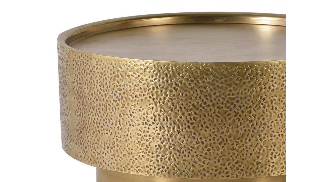 Table Basse Aluminium Or 80x80x40cm