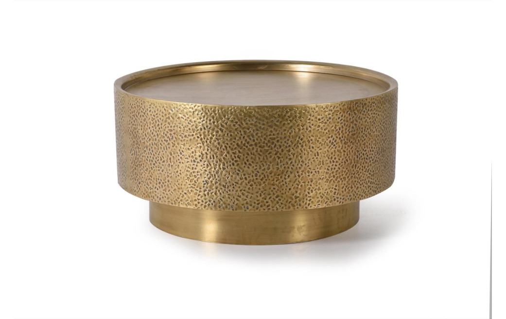 Aluminium Couchtisch Gold 80x80x40cm