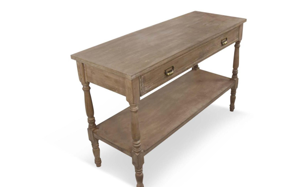 Meuble Console Drapier Bois 1 Tiroir 120x45x77cm