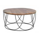 Couchtisch Holz, Metall Braun 80x80x41cm