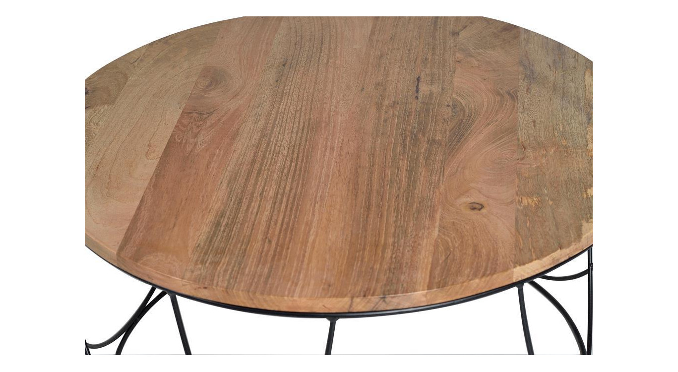 Couchtisch Holz, Metall Braun 80x80x41cm