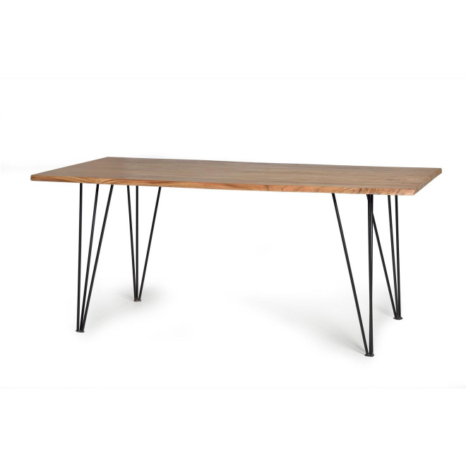 Esstisch Holz, Metall Braun 200x100x76cm