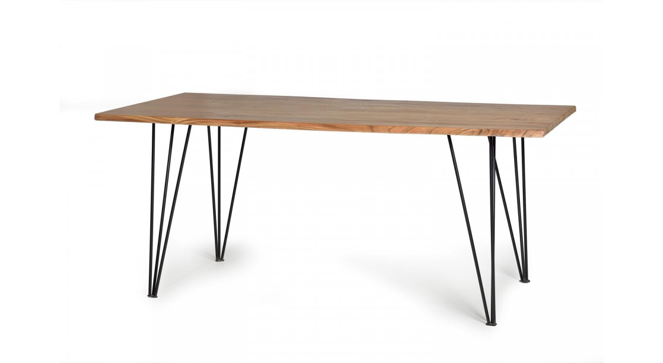 Esstisch Holz, Metall Braun 200x100x76cm