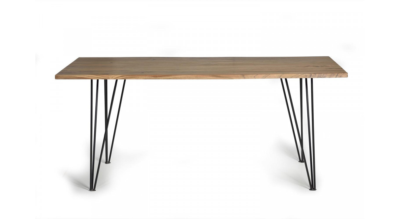 Esstisch Holz, Metall Braun 200x100x76cm