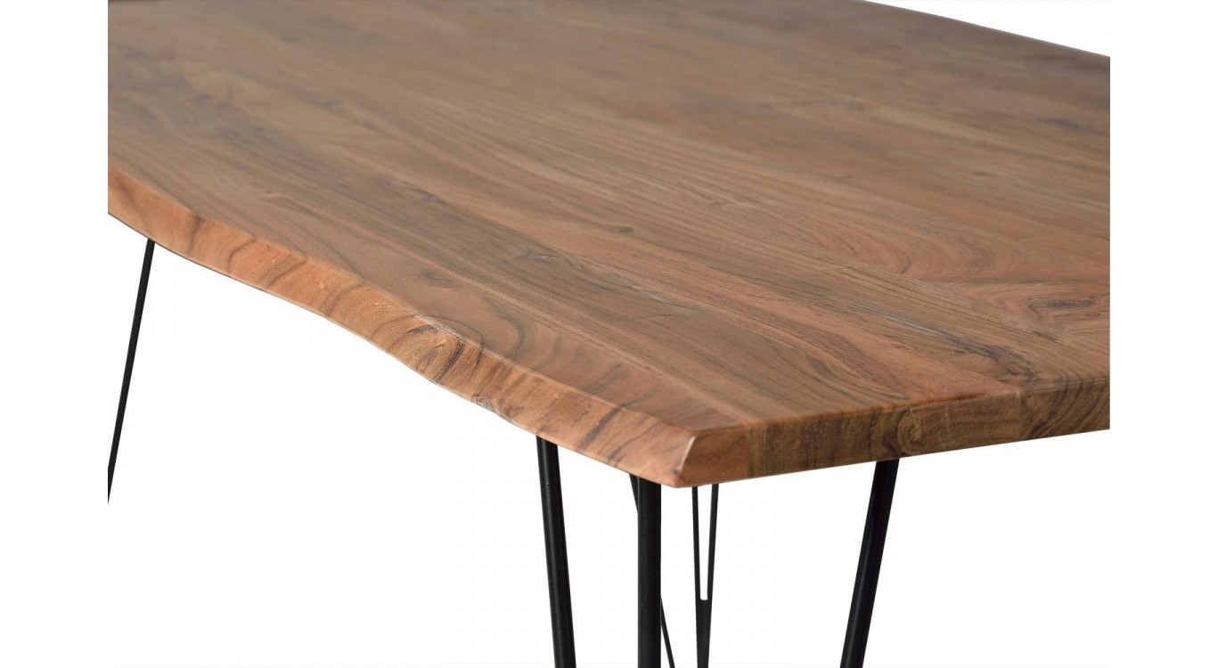 Esstisch Holz, Metall Braun 200x100x76cm