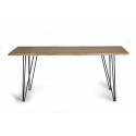 Mesa de comedor de madera y metal marrón 160x90x76cm