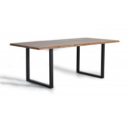 Table à Manger Bois, Métal Marron 160x100x78cm