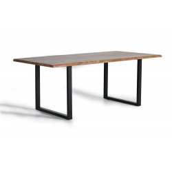 Esstisch Holz, Metall Braun 200x100x78cm