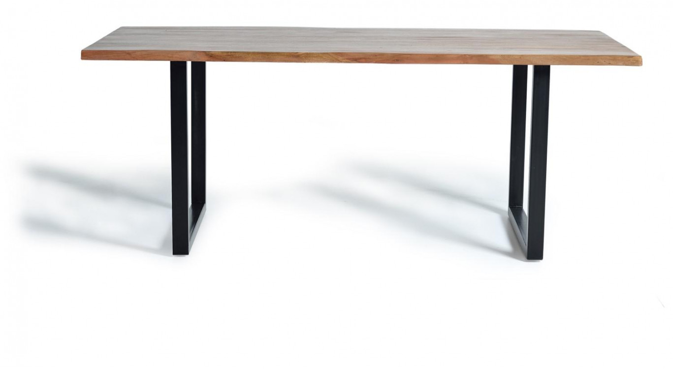 Esstisch Holz, Metall Braun 200x100x78cm